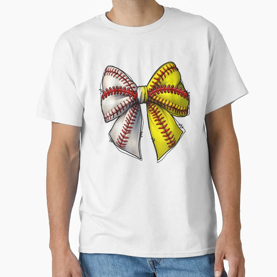Baseball Softball Coquette Bow Game Day T-Shirt - Streetwear Style Unisex - T-Shirt, Sweatshirt, Hoodie