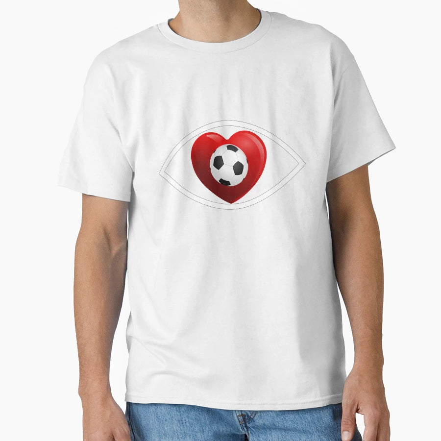 I Love Soccer Symbol T-Shirt - Trendy Graphic Men Women - T-Shirt, Sweatshirt, Hoodie