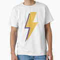 Purple Yellow Lightning Bolt T-Shirt - Minimalist Print Men Women - T-Shirt, Sweatshirt, Hoodie