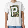 Letter P Military Camo Stencil T-Shirt - Casual Everyday Wear for Adults - T-Shirt, Sweatshirt, Hoodie