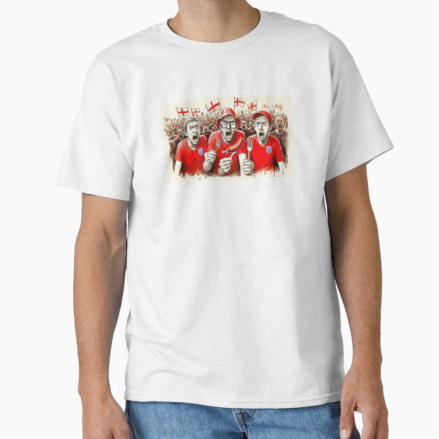 England Fans Sausage Fork Get Forked T-Shirt - Minimalist Print Men Women - T-Shirt, Sweatshirt, Hoodie