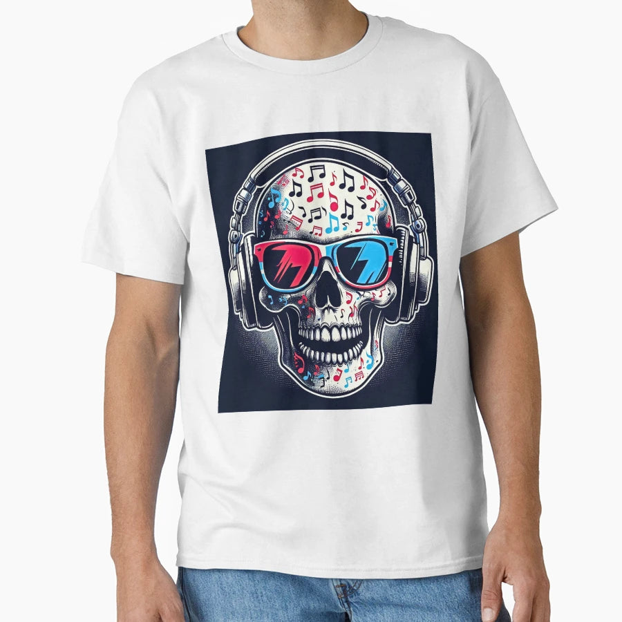 Dj Skull T-Shirt - Casual Everyday Wear Unisex - T-Shirt, Sweatshirt, Hoodie