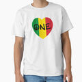 Rasta Reggae Music Peace Heart One Love T-Shirt - Unique Graphic for Adults - T-Shirt, Sweatshirt, Hoodie
