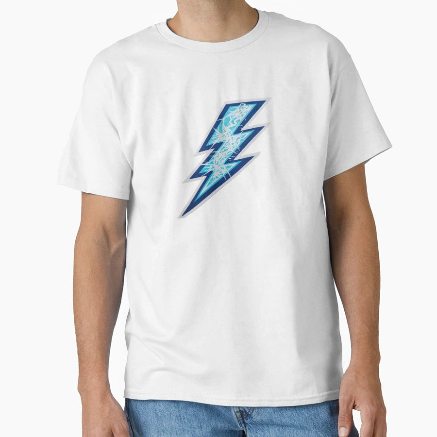 Electric Lightning Bolt Blue Energy T-Shirt - Trendy Graphic for Adults - T-Shirt, Sweatshirt, Hoodie
