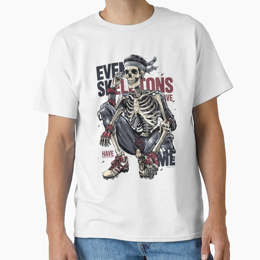 Skeleton Athlete Game Gear Art T-Shirt - Trendy Graphic for Adults - T-Shirt, Sweatshirt, Hoodie