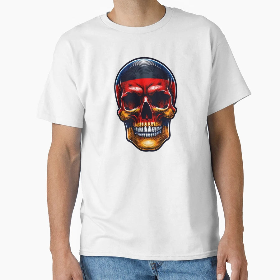 Skull Germany Colors T-Shirt - Custom Art Print Men Women - T-Shirt, Sweatshirt, Hoodie