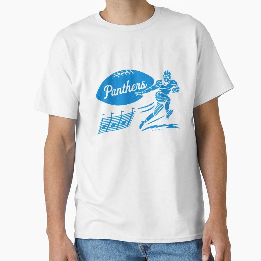 Football Carolina Panthers Blue T-Shirt - Unique Graphic for Adults - T-Shirt, Sweatshirt, Hoodie