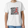Sunday Funday Runday Red T-Shirt - Custom Art Print Unisex - T-Shirt, Sweatshirt, Hoodie