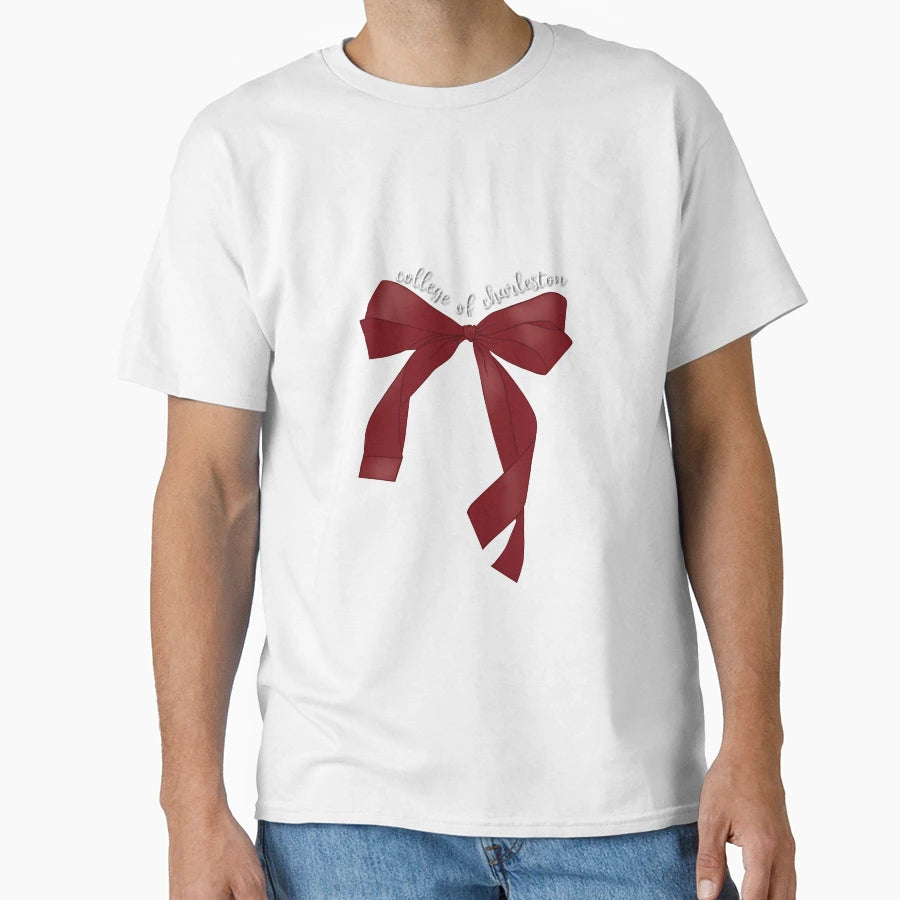 College Charleston Coquette Bow T-Shirt - Trendy Graphic for Adults - T-Shirt, Sweatshirt, Hoodie