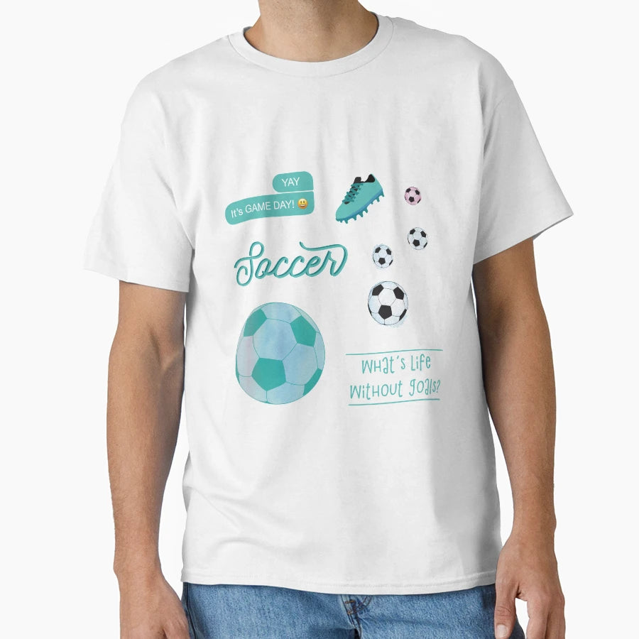 Teal Watercolor Soccer Pack T-Shirt - Custom Art Print Men Women - T-Shirt, Sweatshirt, Hoodie