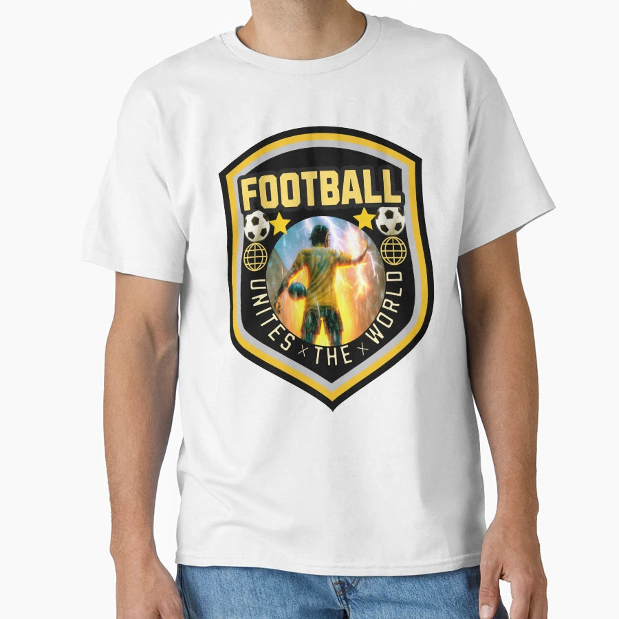 Football Unites World Football T-Shirt - Minimalist Print for Adults - T-Shirt, Sweatshirt, Hoodie