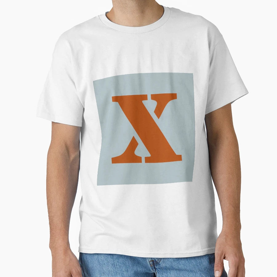 Bold Rusty Letter X T-Shirt - Trendy Graphic Unisex - T-Shirt, Sweatshirt, Hoodie