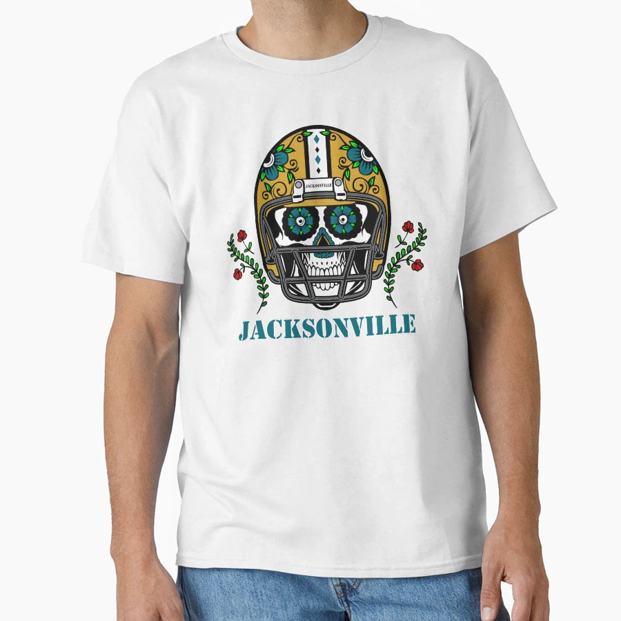 Jacksonville Football Helmet Sugar T-Shirt - Aesthetic Graphic for Adults - T-Shirt, Sweatshirt, Hoodie