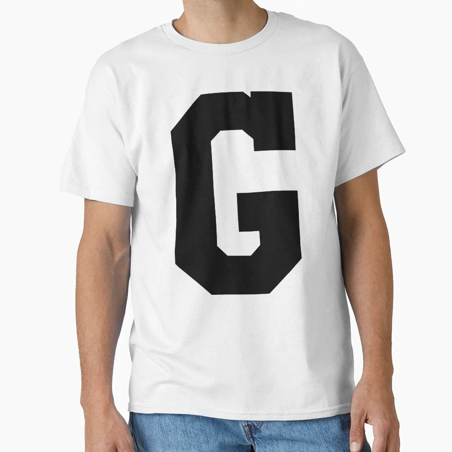 Alphabet Black G Sports Letter G T-Shirt - Aesthetic Graphic Unisex - T-Shirt, Sweatshirt, Hoodie