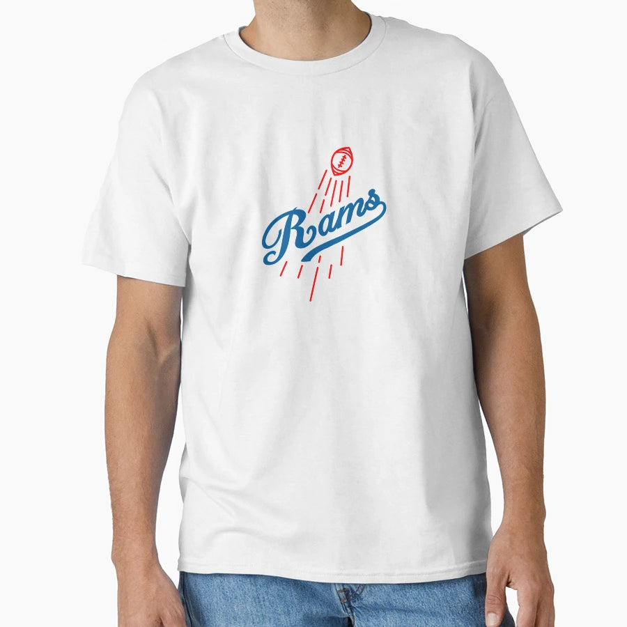 Home Run Rams Blue Red T-Shirt - Custom Art Print Unisex - T-Shirt, Sweatshirt, Hoodie