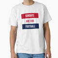 Sundays Are Football T-Shirt - Minimalist Print Men Women - T-Shirt, Sweatshirt, Hoodie