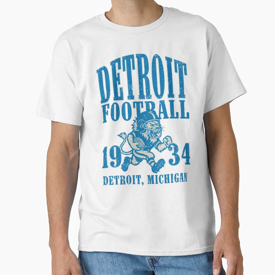 Football Detroit Lions T-Shirt - Custom Art Print Unisex - T-Shirt, Sweatshirt, Hoodie