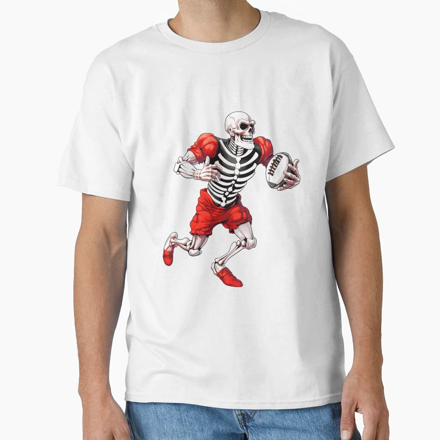 Skeleton Rugby T-Shirt - Custom Art Print Unisex - T-Shirt, Sweatshirt, Hoodie