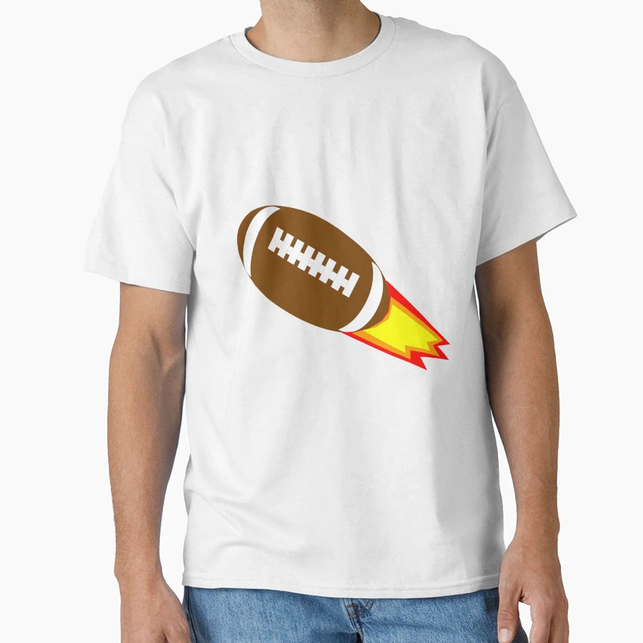 Fire Football T-Shirt - Graphic Print Unisex - T-Shirt, Sweatshirt, Hoodie
