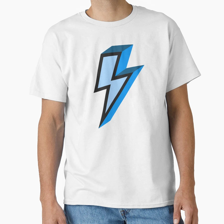 Blue Bold Lightning Bolt T-Shirt - Fun Novelty Design for Adults - T-Shirt, Sweatshirt, Hoodie