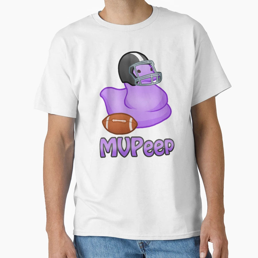 Nfl Football Peeps Purple T-Shirt - Streetwear Style for Adults - T-Shirt, Sweatshirt, Hoodie