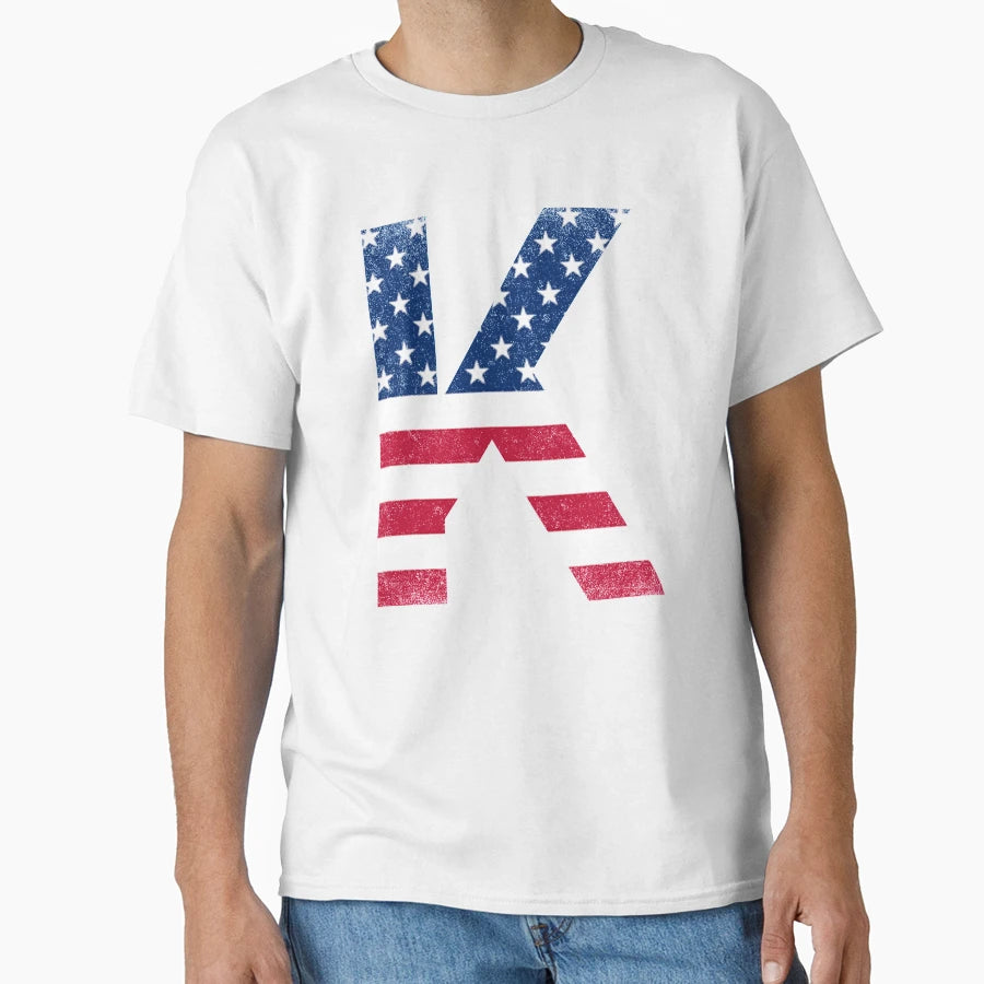 Letter K Capital Alphabet American T-Shirt - Custom Art Print for Adults - T-Shirt, Sweatshirt, Hoodie