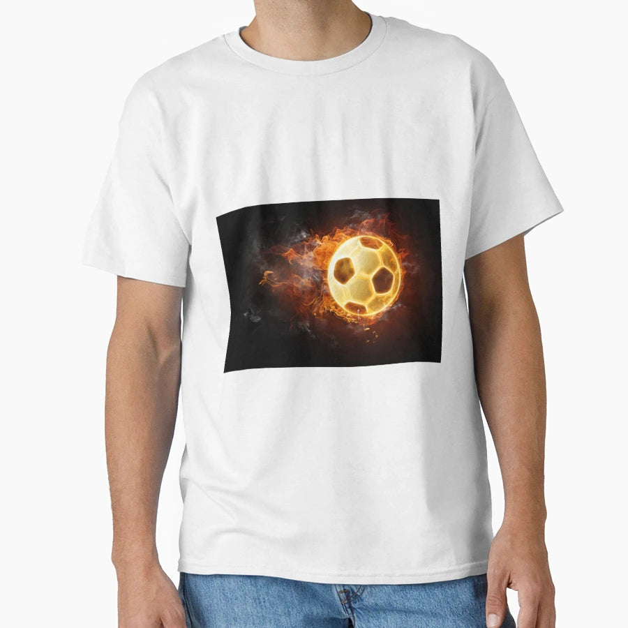 Soccer Fire Ball T-Shirt - Fun Novelty Design Men Women - T-Shirt, Sweatshirt, Hoodie