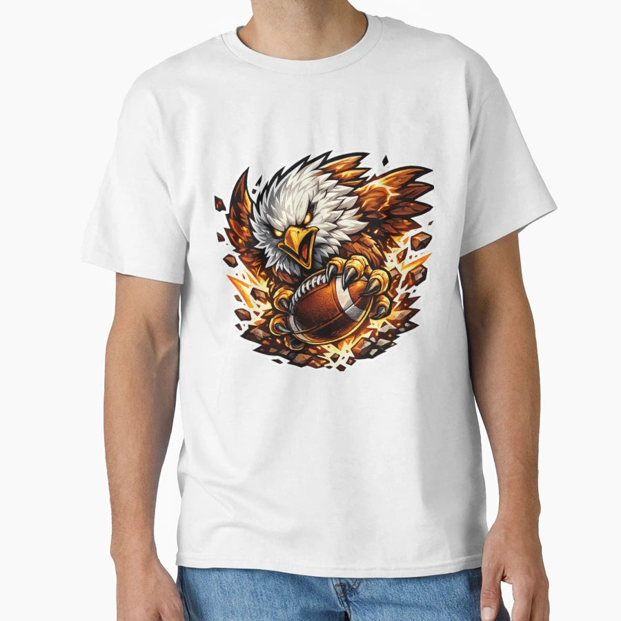 American Football Eagle Mascot T-Shirt - Aesthetic Graphic Unisex - T-Shirt, Sweatshirt, Hoodie