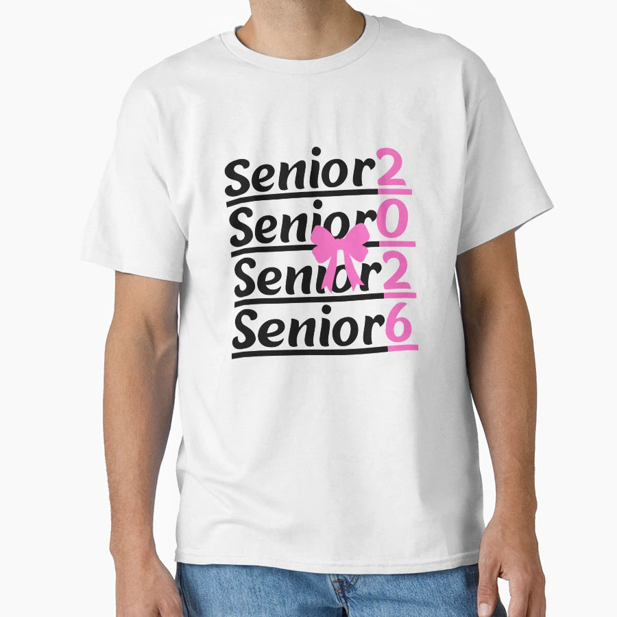 Senior 2026 School Pride Minimalist T-Shirt - Fun Novelty Design Men Women - T-Shirt, Sweatshirt, Hoodie