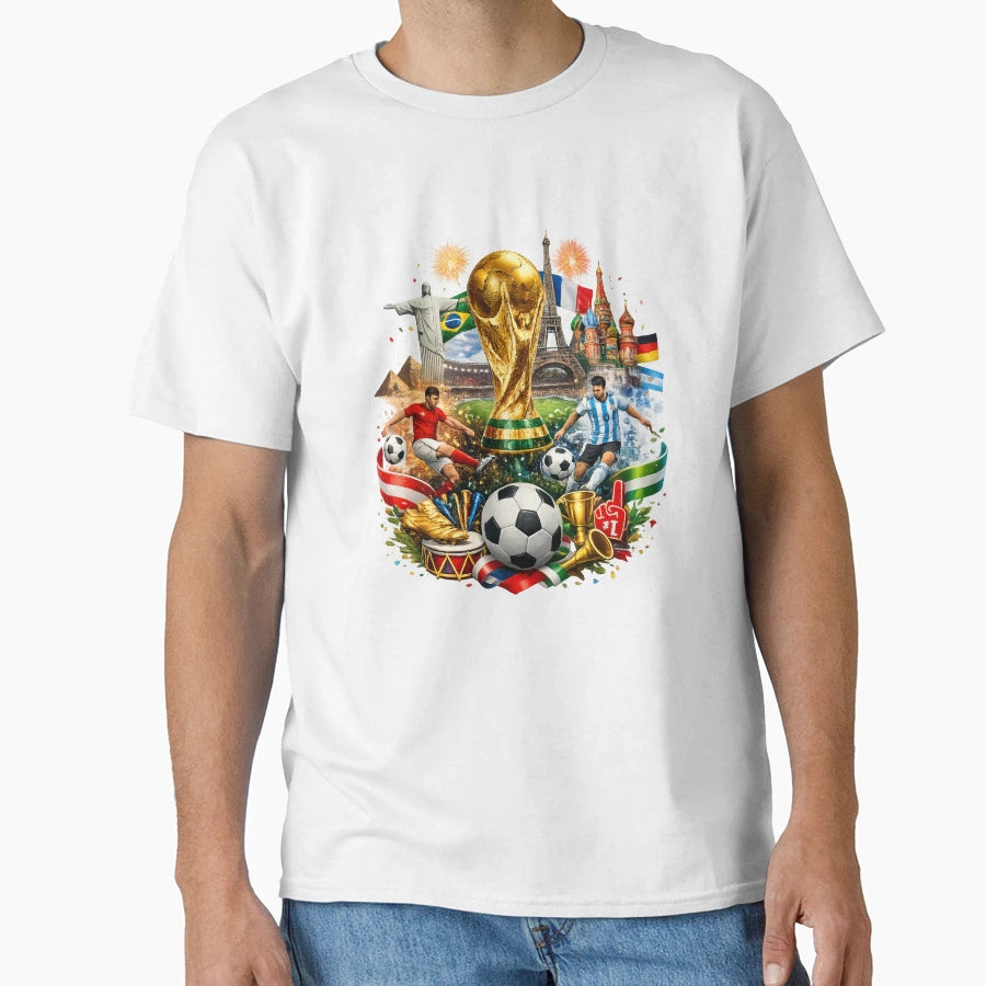World Cup Glory Champions World T-Shirt - Novelty Apparel for Adults - T-Shirt, Sweatshirt, Hoodie