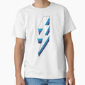 Lightning Bolt White And Blue T-Shirt - Unique Graphic Unisex - T-Shirt, Sweatshirt, Hoodie