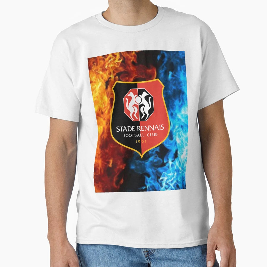 Rennes Fires Blue Stadium T-Shirt - Unique Graphic for Adults - T-Shirt, Sweatshirt, Hoodie