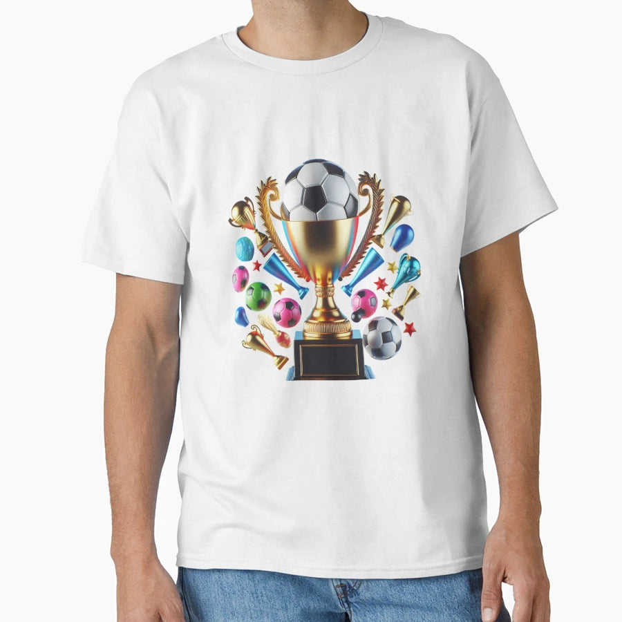 Colorful Football Cup T-Shirt - Aesthetic Graphic Unisex - T-Shirt, Sweatshirt, Hoodie