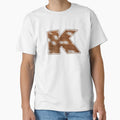 Deer Fur Texture Letter K T-Shirt - Minimalist Print for Adults - T-Shirt, Sweatshirt, Hoodie