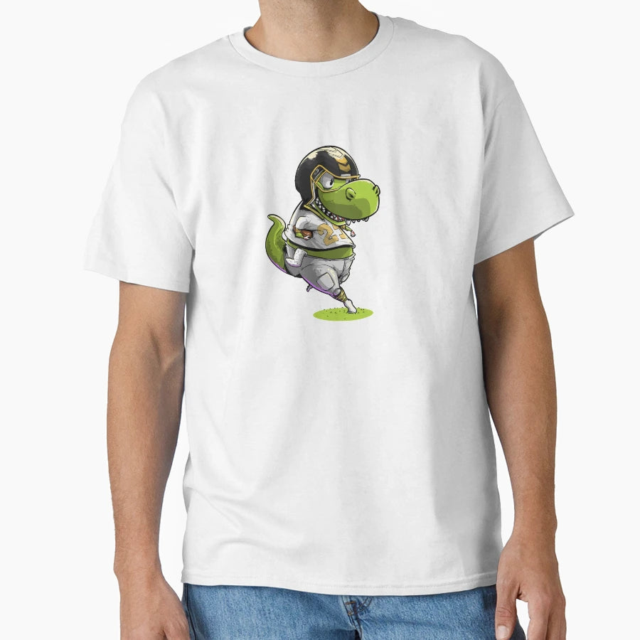 American Football Dinosaur T-Shirt - Fun Novelty Design for Adults - T-Shirt, Sweatshirt, Hoodie