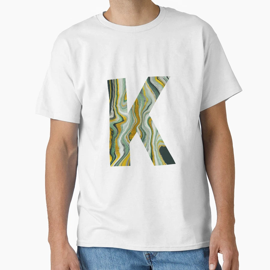 Copy Letter K Marble Font T-Shirt - Fun Novelty Design Unisex - T-Shirt, Sweatshirt, Hoodie