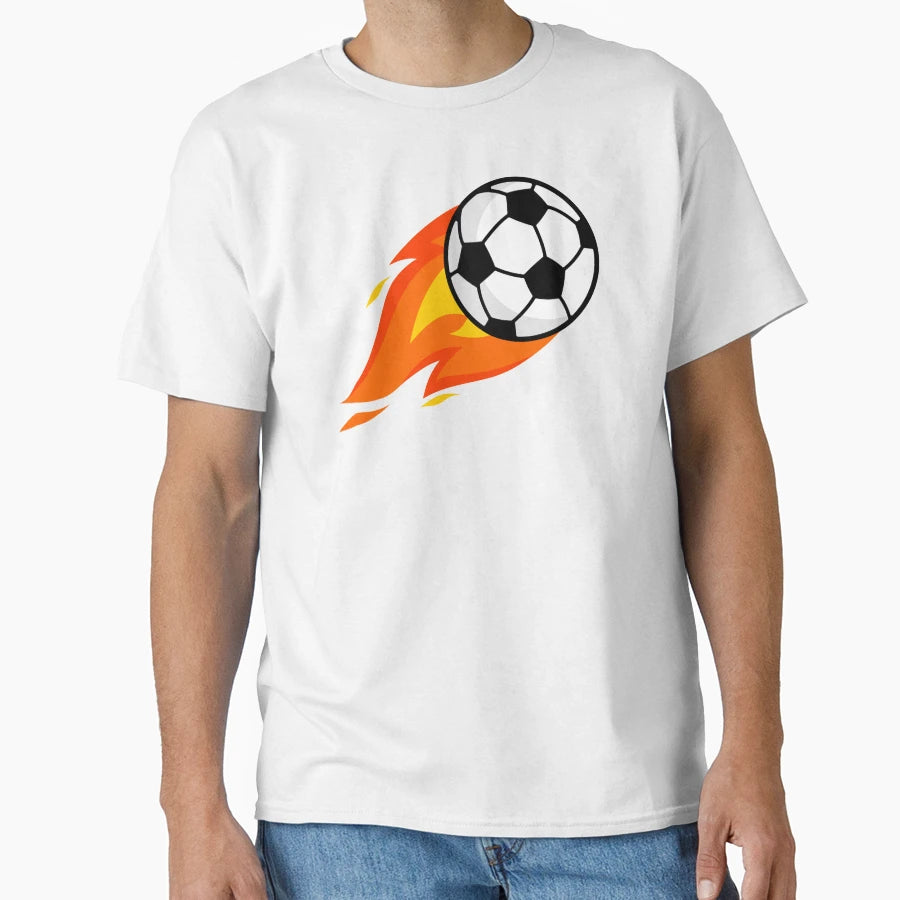Soccer Fire T-Shirt - Custom Art Print Unisex - T-Shirt, Sweatshirt, Hoodie