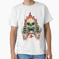 Rogue Skull Fire Tattoo Art T-Shirt - Unique Graphic Men Women - T-Shirt, Sweatshirt, Hoodie