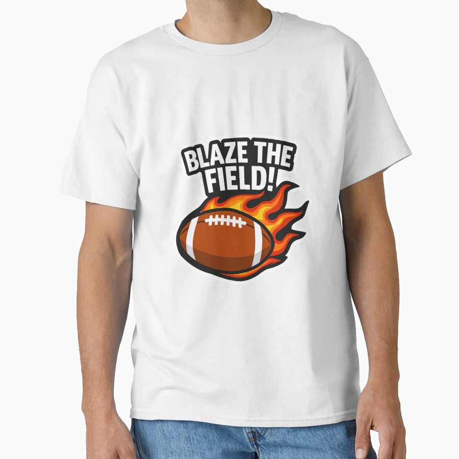 Blaze Field Footbal T-Shirt - Minimalist Print Men Women - T-Shirt, Sweatshirt, Hoodie
