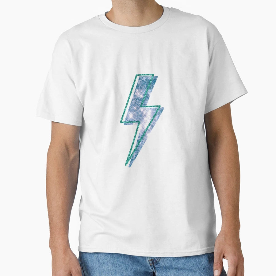 Blue Lightning Bolt T-Shirt - Aesthetic Graphic for Adults - T-Shirt, Sweatshirt, Hoodie