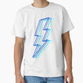 Blue Layered Lighting Bolt T-Shirt - Trendy Graphic Unisex - T-Shirt, Sweatshirt, Hoodie