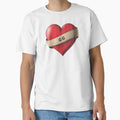 Gg Lovely Red Heart Ribbon T-Shirt - Streetwear Style Unisex - T-Shirt, Sweatshirt, Hoodie