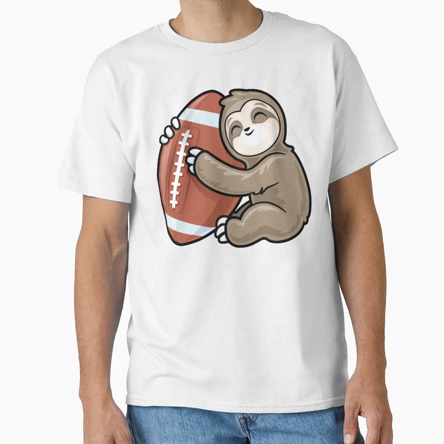 Sloth Americans Football T-Shirt - Unique Graphic for Adults - T-Shirt, Sweatshirt, Hoodie