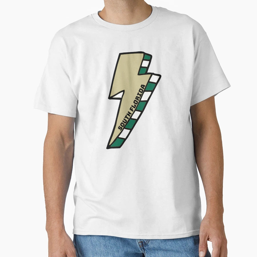 Usf University South Florida Lightning T-Shirt - Novelty Apparel Unisex - T-Shirt, Sweatshirt, Hoodie