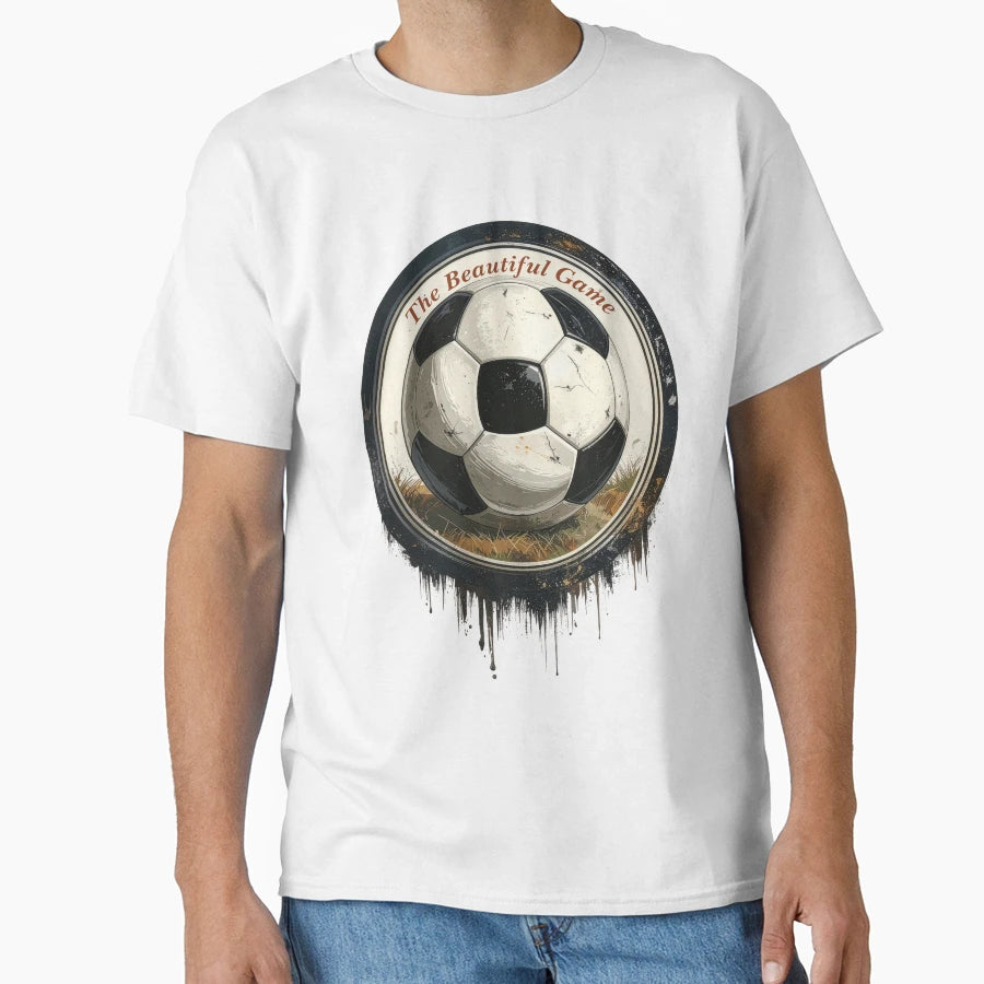 Beautiful Game Soccer Ball Emblem T-Shirt - Fun Novelty Design Unisex - T-Shirt, Sweatshirt, Hoodie