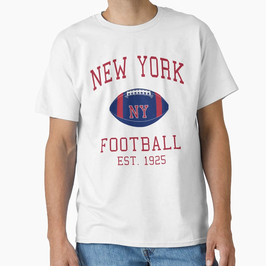 New York Football T-Shirt - Custom Art Print Unisex - T-Shirt, Sweatshirt, Hoodie