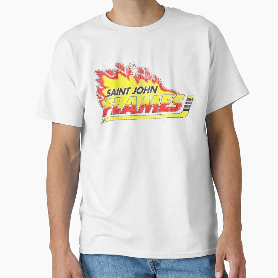 Saint John Flames Defunct Ice T-Shirt - Casual Everyday Wear Men Women - T-Shirt, Sweatshirt, Hoodie