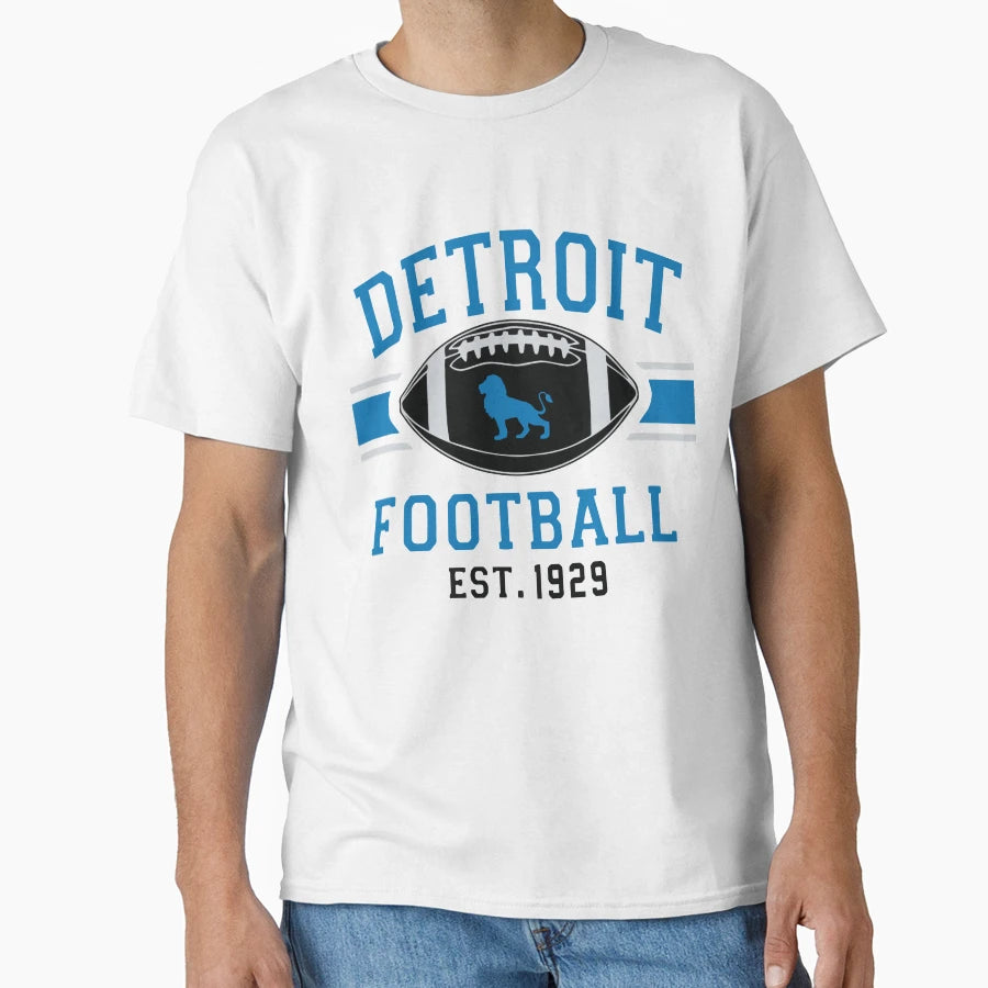 Detroit Lions Football Est 1929 T-Shirt - Fun Novelty Design Men Women - T-Shirt, Sweatshirt, Hoodie