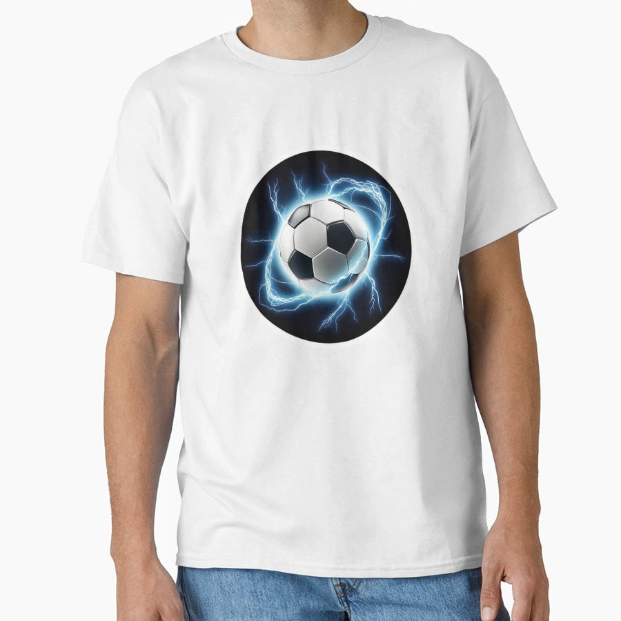 Electric Lightning Football Mid Air T-Shirt - Streetwear Style Men Women - T-Shirt, Sweatshirt, Hoodie