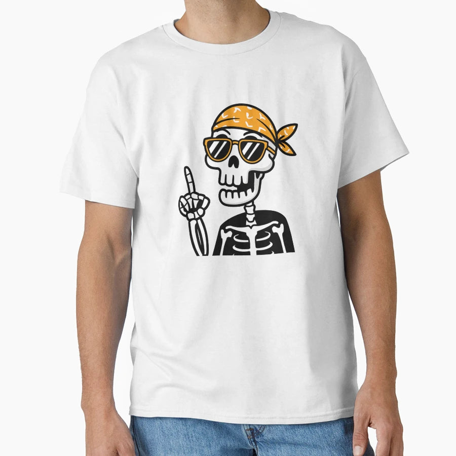 Skeleton Bandana And Sunglasses T-Shirt - Unique Graphic for Adults - T-Shirt, Sweatshirt, Hoodie